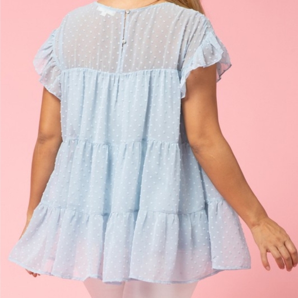 Swiss Dot Tiered Babydoll NWT - Picture 5 of 5